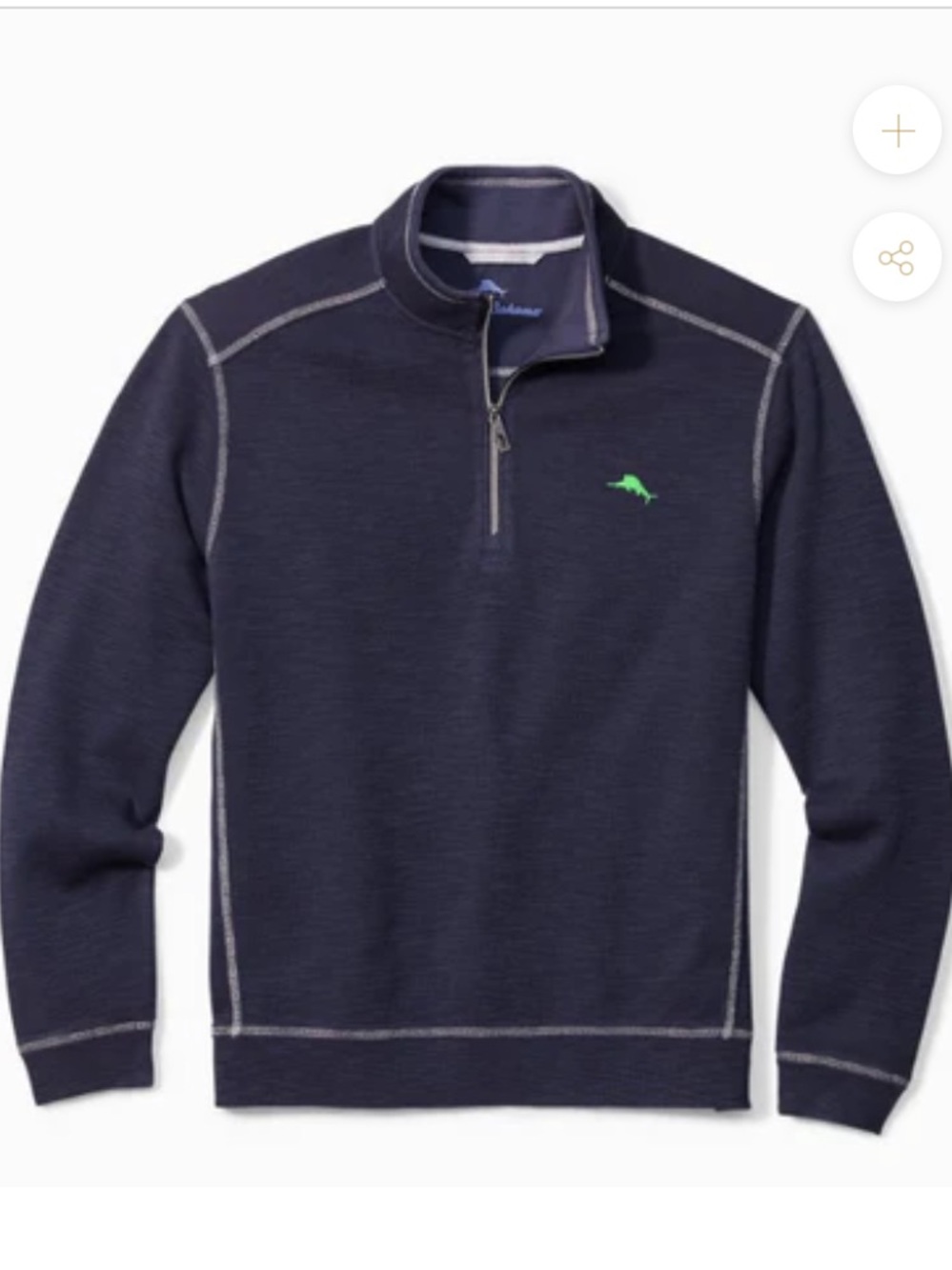 Tommy Bahama Tobago Bay Half Zip SweatShirt XXL - Picture 10 of 10